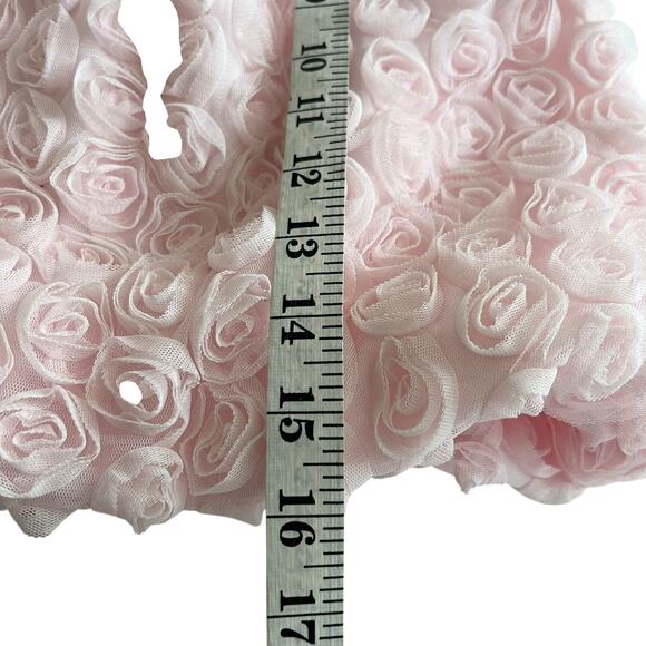 Pippa & Julie Girls Pink Tulle Rosette Dress - 12 Months - Picture 4 of 7